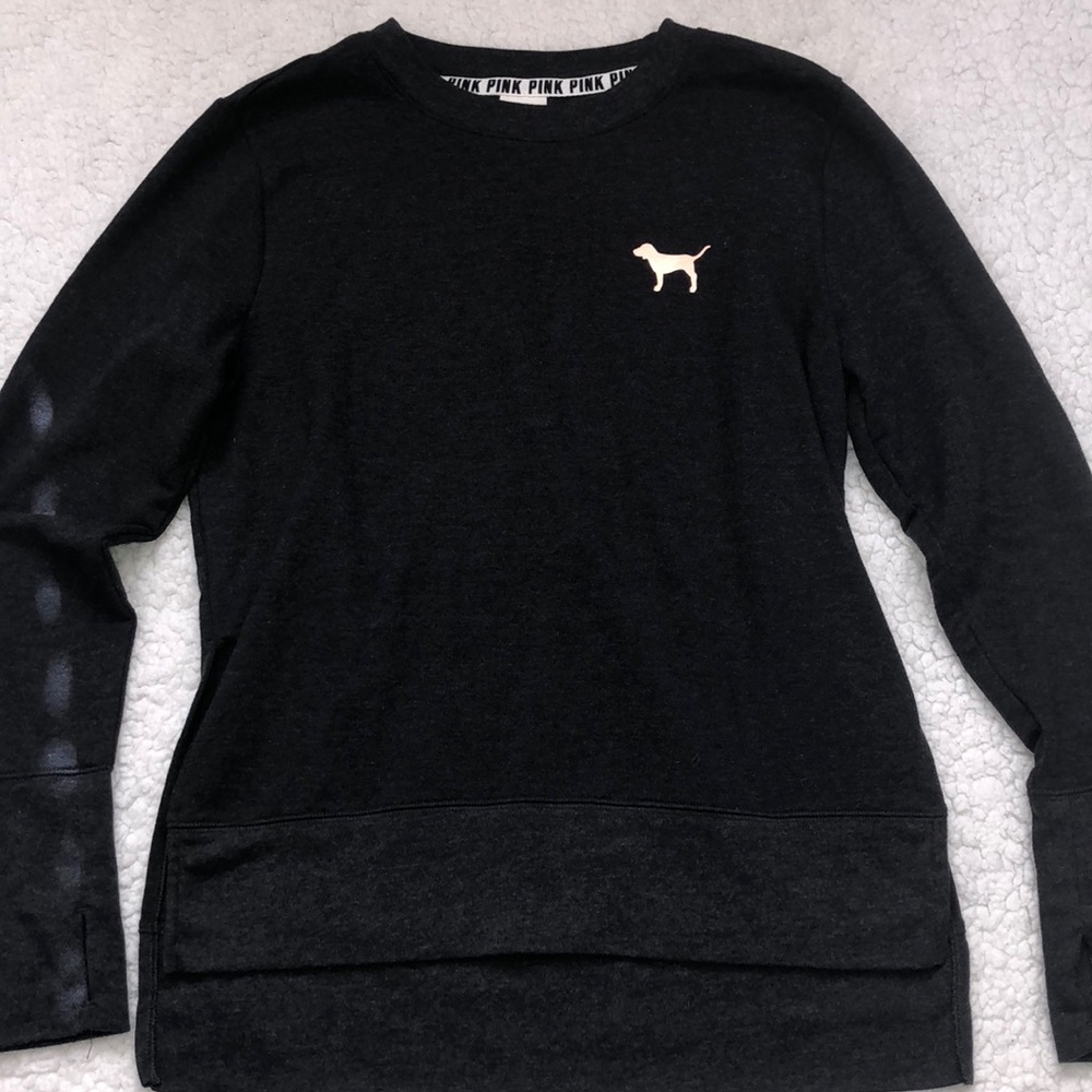 EUC Small PINK high low crew neck sweater